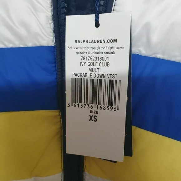 Polo Ralph Lauren Multicolored golf giletDown filled sz xs man - Picture 3 of 4